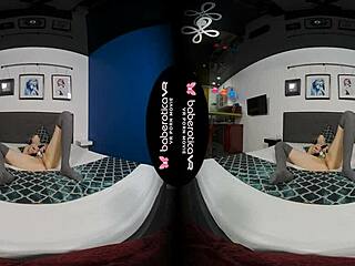 Solo babe Denis always masturbates at home in VR. She shaves and plays with her natural tits.