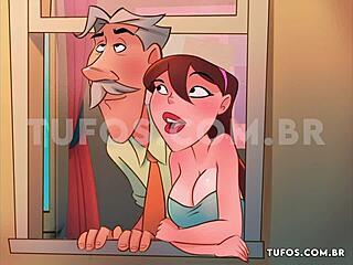 Fudendo a Novinha na Janela com Vizinhos Olhando Segredo do Arco Íris