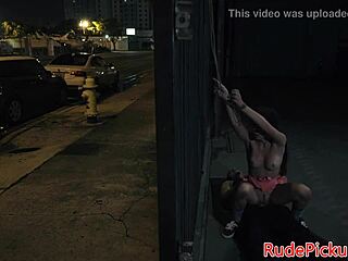 Spex beauty picked up and hardfucked outdoors. Rough gagging and deepthroat action in cowgirl position.