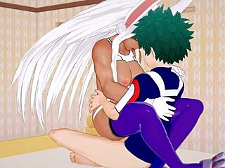 Hey, check Mirko training Izuku in her wild 3D anime style!