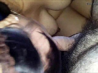 brunette chick blows hairy dick in homemade tape