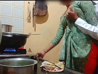 Indian Sexy Wife Fucked Hard While Cooking in Kitchen