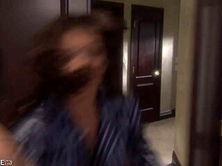 The girl next door gets licked and muff dived in a hardcore threesome with the old neighbors.