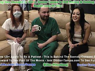 タンパ博士がブレア・セレステの年次婦人科検査を看護師ステイシー・シェパードの助けで実行