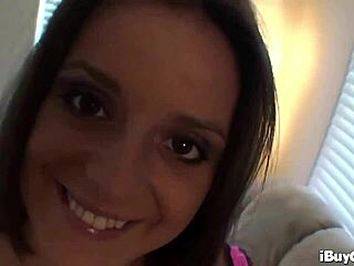 naked denice gets horny, masturbates her big tits, sucks cock, and rides hard