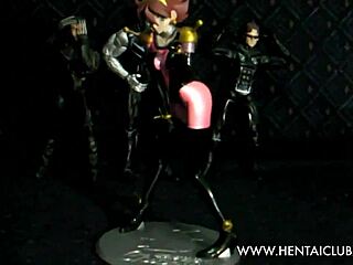 sexy anime figure rain mikamura poses nude in hentai style