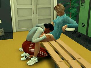 Flexing and fucking in the gym