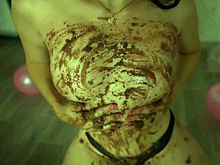 Homemade big ass teen 18+ teasing with cake sitting in 4k 😋