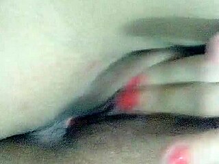 Portuguese wife enjoys private moment with herself