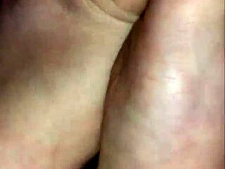 Walking in Hot Night with Nylon Footjob