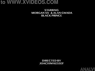 Morgan XX and KS188 explore kinky interracial double penetration with monster cocks, gaping anal.