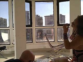 Passionate Lesbian Doggy with Ariana's Ass