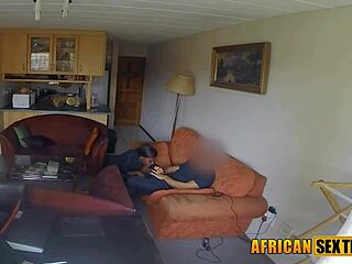 Tight black pussy stretched before messy facial cumshot