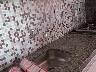 I fucked the maid my wife hired, bending her over in doggystyle.