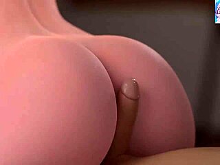 ¡Tía Cass cabalga la enorme polla de Hiro en 3D!