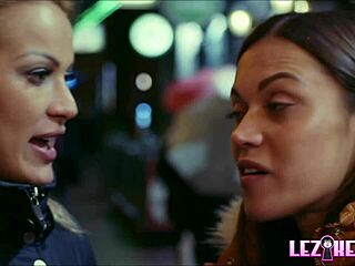 alyssa reece and cherry kiss in intimate lesbian moment