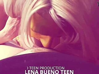 Skinny blond teen gets cumshots and facials in this amateur series.