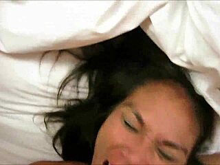 Asian beauty enjoys homemade fucking and sucking