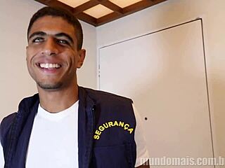 The guard interacts with the office boy in a surprising encounter