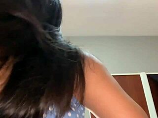 Quick fuck with stepsister! We fucked hard while parents shopped, she ate all my cum!