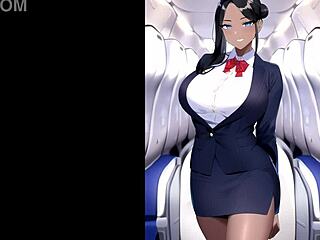 Стюардесса AI хентай компиляция в соблазнительном 3D стиле