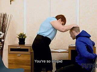 Руски милфа учителка кара ученика да забрави алгебрата с луд секс