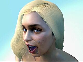 Emilia Clarke in anime facial animation