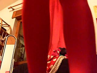 The weird shemale doll gets her big penis and vagina filled with shiny massage oil