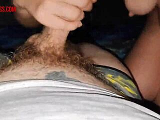 Wife performs deepthroat blowjob on step brother's dick