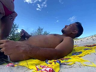 Intense Pussy and Dick Touching During Arraial Beach Trip