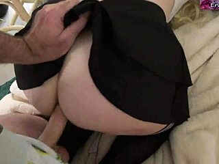 Curvy blonde hints at trying anal with her stepbrother.