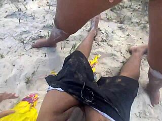 Intense Pussy and Dick Touching During Arraial Beach Trip