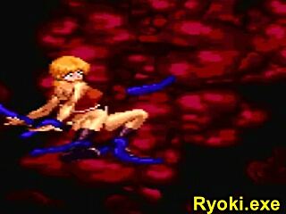 Kuromaru battles Maria the queen of fighters