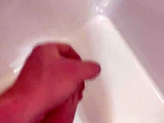 Stroking Monster Cock In Shower