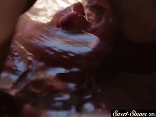 Ebony Stepteen 18+ Bent Over And Screwed In Glamorous Bathroom With Small Tits