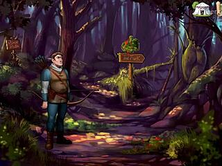 Boris Spanks the Tree That Looks Like an Ass in Horny Hentai.