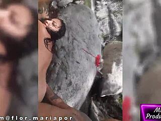 Tattooed Brother Fucks Stepsister Outdoors