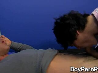 older hunky gay guy hangs out with cute twink in playful encounter