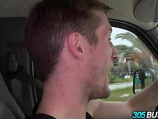 Luna Star takes over the bus and fucks a couple of guys for cash in public