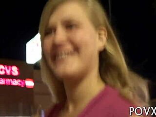 Big cock teases hairy pussy in pov