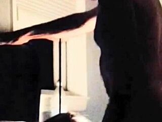 she licks cock and balls on her face