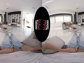 Oh, that blonde mommy gives handjob and blowjob to brunette taboo lover!