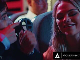 Pervy teen 18+ indulges in public sex in movie theatre, caught with athena faris.