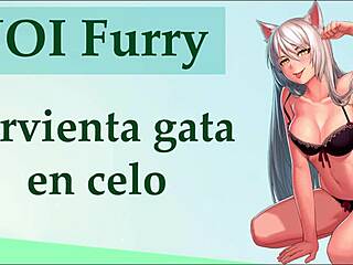 Furry hentai maid gives intense jerk off instructions