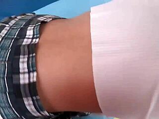 my school friend lets me touch that hard dick and pounds my tight pussy after class 😈