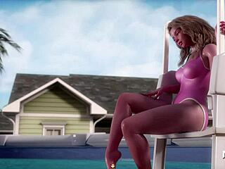 Treasureofnadia Swims in Pool with Wild Excitement!