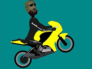 Check out this street cock on motorcycle and skate