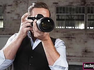 hellish cheerleaders have wild sex with photographer, licking and riding monster cock