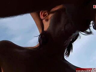 hey, check this skinny redhead mom getting anal fucked outdoor real hard