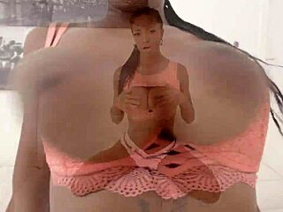 busty ebony slut tina fire in airtight dp